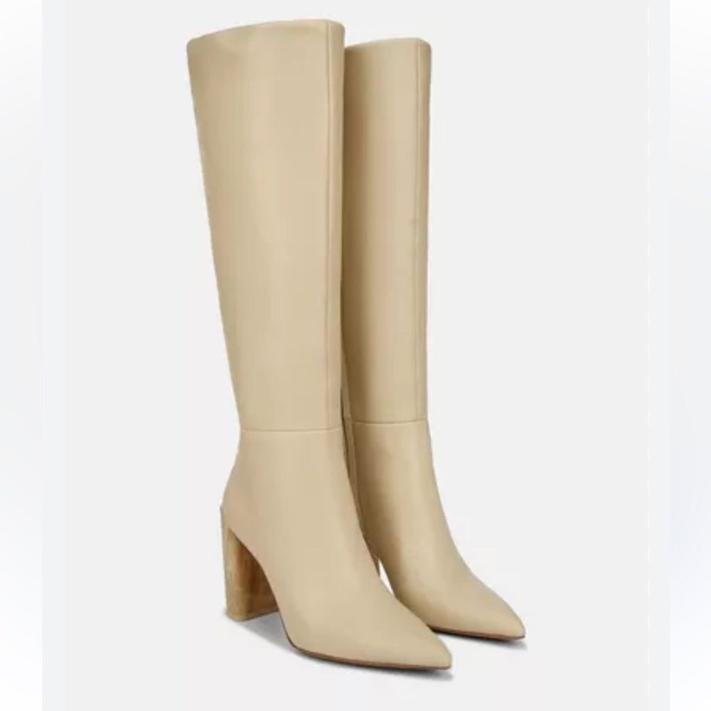 Vince cream Pilar knee high leather boots